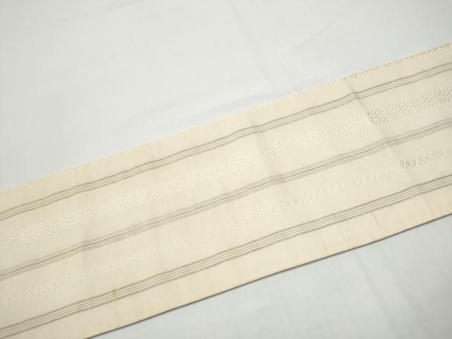 平和屋着物●本場筑前博多織 全通柄 九寸名古屋帯 献上 正絹 逸品 CABN8381hy