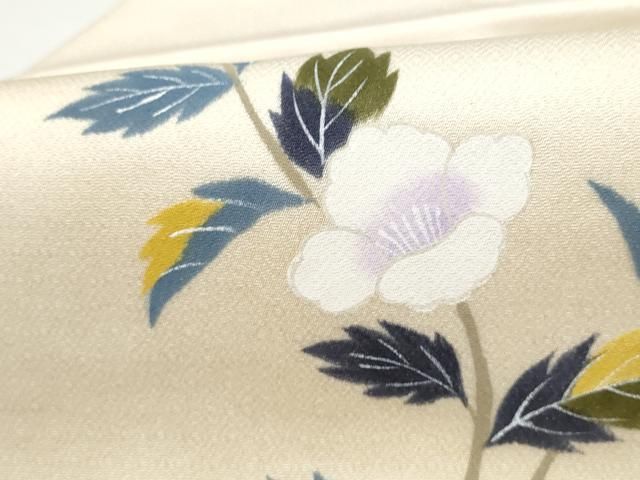 平和屋着物●九寸名古屋帯 枝花文 正絹 逸品 CABN8391hy