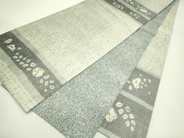 平和屋着物●六通柄袋帯 絞り 横段花文 正絹 逸品 CABN8680rv