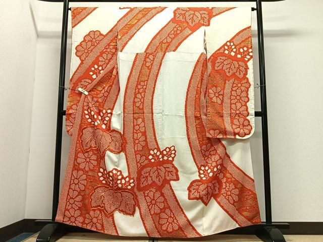 平和屋着物■豪華振袖 駒刺繍 絞り 草花文 金彩 正絹 逸品 CABN9205ua