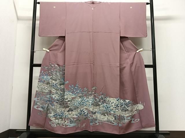 平和屋着物■豪華色留袖 風景文 正絹 逸品 CABN9210ua