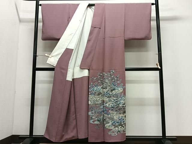 平和屋着物■豪華色留袖 風景文 正絹 逸品 CABN9210ua