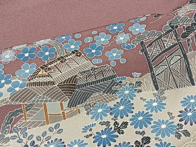 平和屋着物■豪華色留袖 風景文 正絹 逸品 CABN9210ua