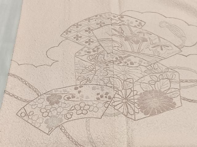 平和屋着物■中国三大刺繍 総相良刺繍 訪問着 雲取り文箱地紙花文 正絹 逸品 CABN9271ua