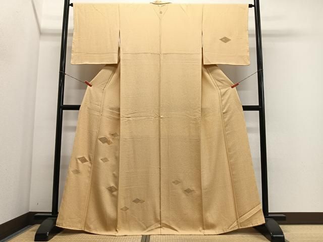 平和屋着物■中国三大刺繍 スワトウ刺繍 訪問着 花菱文 銀彩 正絹 逸品 未使用 CABN9272ua