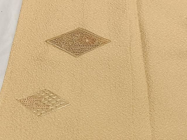 平和屋着物■中国三大刺繍 スワトウ刺繍 訪問着 花菱文 銀彩 正絹 逸品 未使用 CABN9272ua