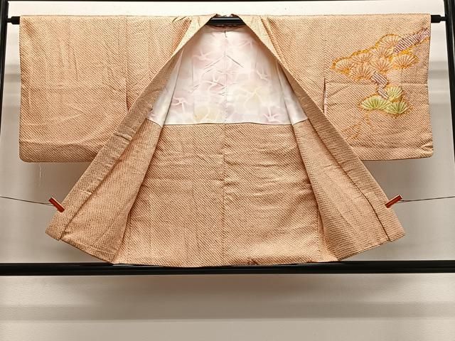 平和屋着物#羽織 総絞り 枝松文 正絹 逸品 CABN9418ua