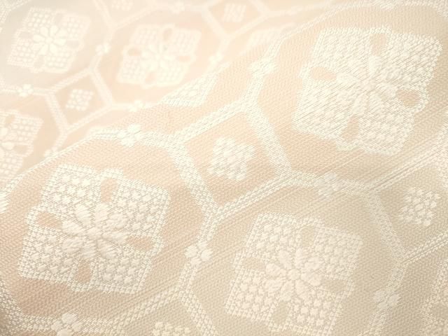 平和屋着物●八寸名古屋帯 蜀江花文 正絹 逸品 CABN9605dy