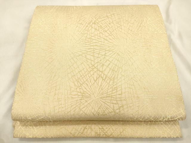 平和屋着物●龍村美術織物 全通柄九寸開き名古屋帯 敷松葉 金糸 正絹 逸品 CABN9770dy