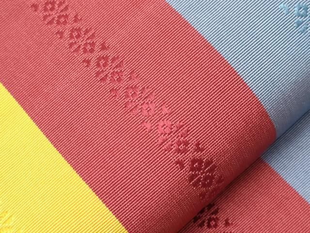 平和屋着物●本場筑前博多織 半幅帯 献上 正絹 逸品 CABN9772dy