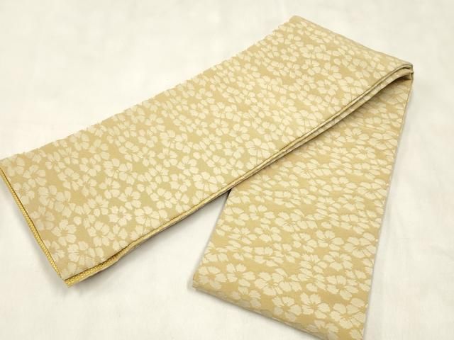 平和屋着物●両面 半幅帯 舞花文 正絹 逸品 CABN9780dy