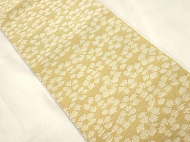 平和屋着物●両面 半幅帯 舞花文 正絹 逸品 CABN9780dy