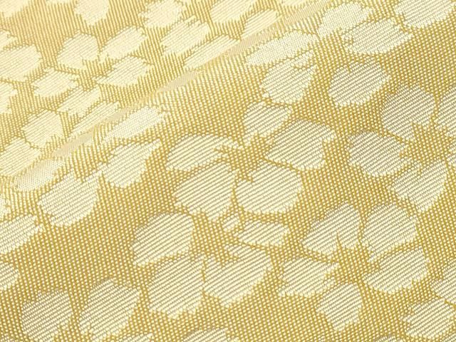 平和屋着物●両面 半幅帯 舞花文 正絹 逸品 CABN9780dy