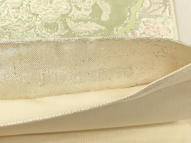 平和屋着物●西陣 川島織物 六通柄袋帯 幾何学花文 金銀糸 正絹 逸品 CABN9808dy