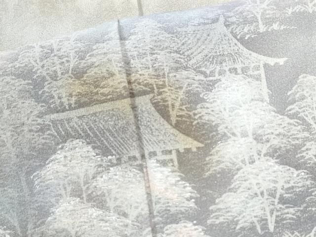 平和屋着物●訪問着 作家物 遠山樹林風景文 暈し染め 正絹 逸品 CABO0003yc