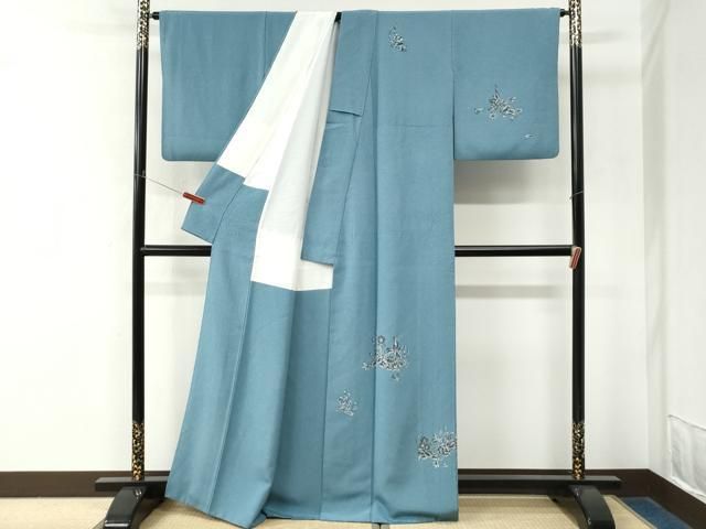 平和屋着物●訪問着 作家物 草花文 正絹 逸品 CABO0005yc