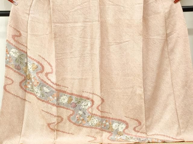 平和屋着物●訪問着 総絞り 辻が花 ロング丈 正絹 逸品 CABO0022yc