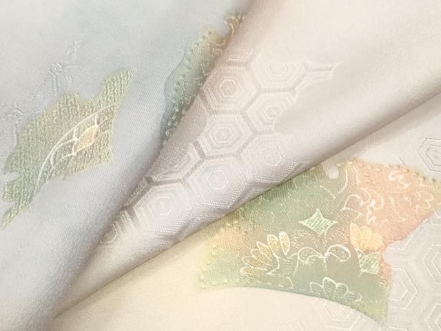 平和屋着物●上質な小紋 地紋起こし 吉祥花唐草文 暈し染め 正絹 逸品 CABO0036yc