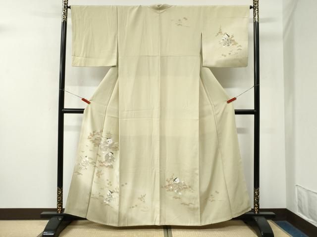 平和屋着物●訪問着 駒刺繍 童子風景文 暈し染め 金彩 正絹 逸品 CABO0046yc