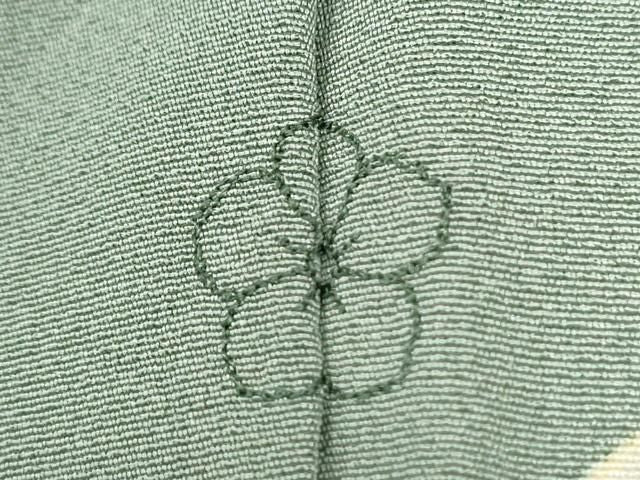 平和屋着物●訪問着 作家物 刺繍 道長地紙花鳥文 暈し染め 金彩 正絹 逸品 未使用 CABO0058yc