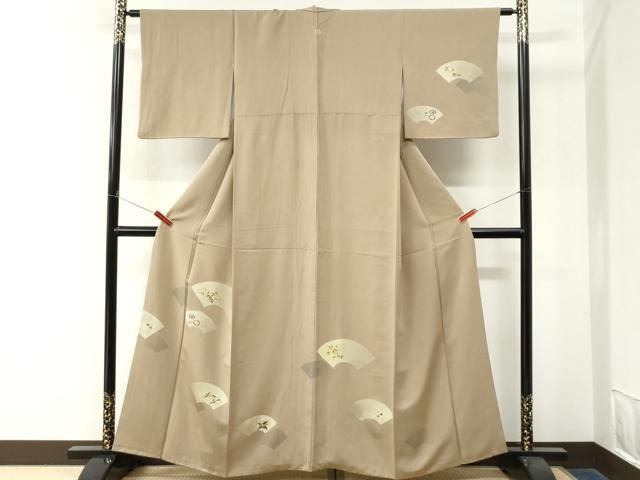 平和屋着物●訪問着 刺繍 地紙吉祥花唐草文 正絹 逸品 CABO0096yc