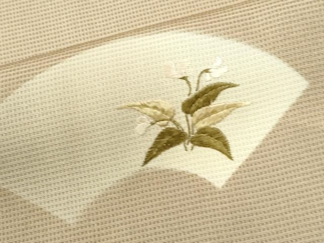 平和屋着物●訪問着 刺繍 地紙吉祥花唐草文 正絹 逸品 CABO0096yc