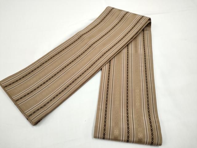 平和屋着物●本場筑前博多織 半幅帯 献上 正絹 逸品 CABO1613hy
