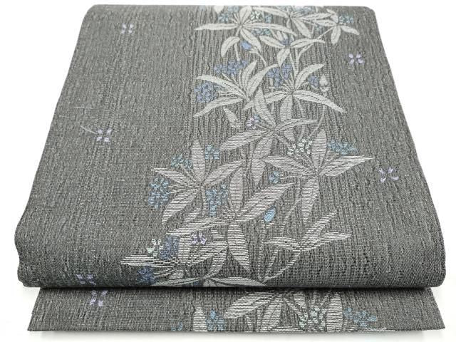 平和屋着物●両面 六通柄袋帯 草花文 やまと誂製 正絹 逸品 CABO1639hy