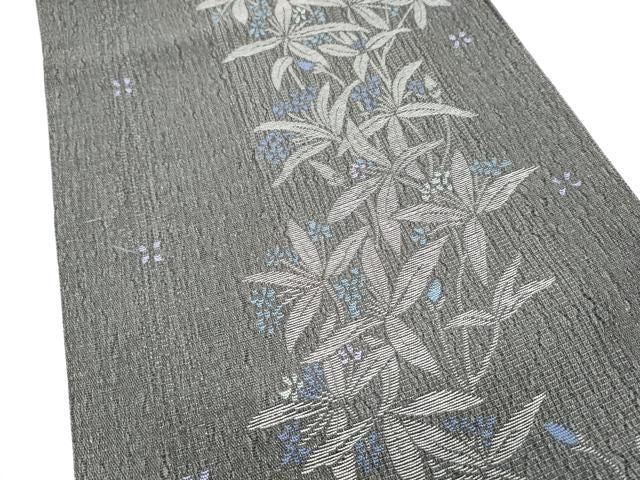 平和屋着物●両面 六通柄袋帯 草花文 やまと誂製 正絹 逸品 CABO1639hy