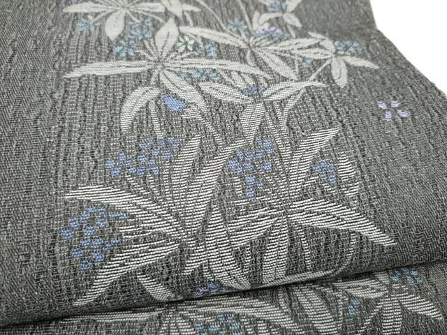 平和屋着物●両面 六通柄袋帯 草花文 やまと誂製 正絹 逸品 CABO1639hy