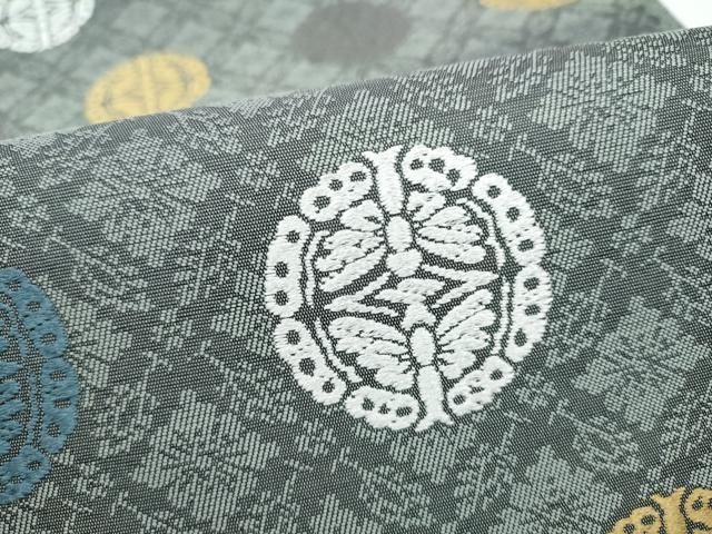 平和屋着物●六通柄袋帯 唐織 舞蝶丸文 正絹 逸品 CABO1648hy