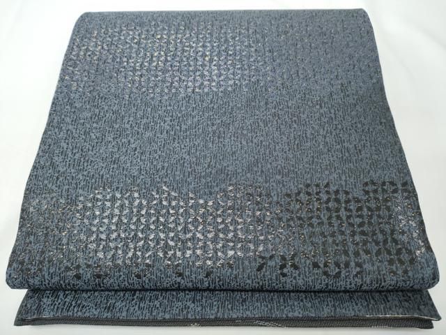 平和屋着物●両面 六通柄袋帯 流水千鳥文 金糸 正絹 逸品 CABO1687hy