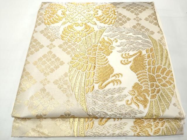 平和屋着物●西陣 川島織物 六通柄 本袋帯 鳳凰花文 金銀糸 正絹 逸品 CABO1694hy
