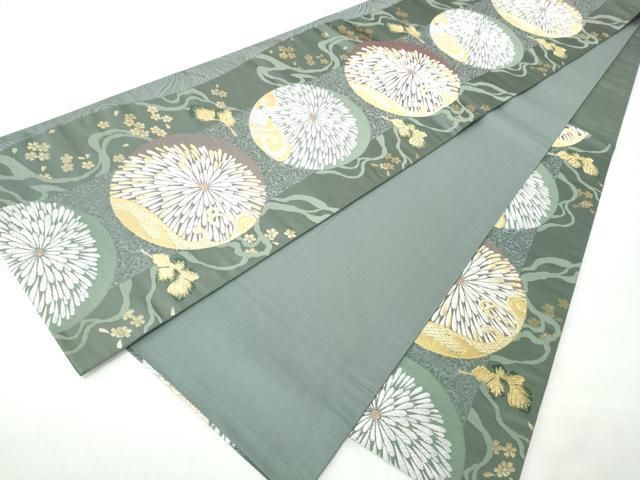 平和屋着物●六通柄袋帯 優美大晴 六華泉 金糸 正絹 逸品 CABO1698hy