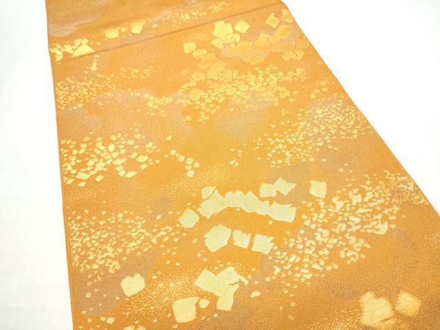 平和屋着物●織物一筋名門 織悦 全通柄 本袋帯 箔散らし文 金糸 正絹 逸品 CABO1738hy