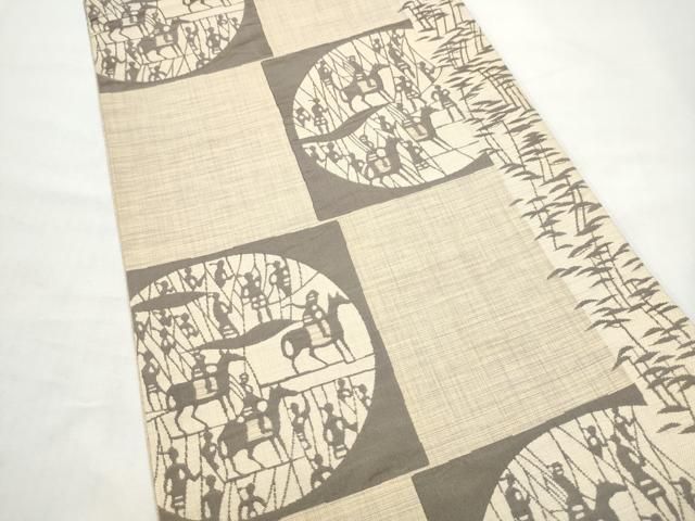 平和屋着物●名門木屋太 今河織物 六通柄袋帯 人物文 正絹 逸品 CABO1826hy