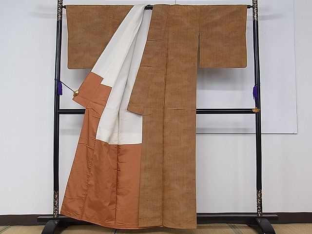 平和屋着物■上質な紬 霞文 逸品 ch2619