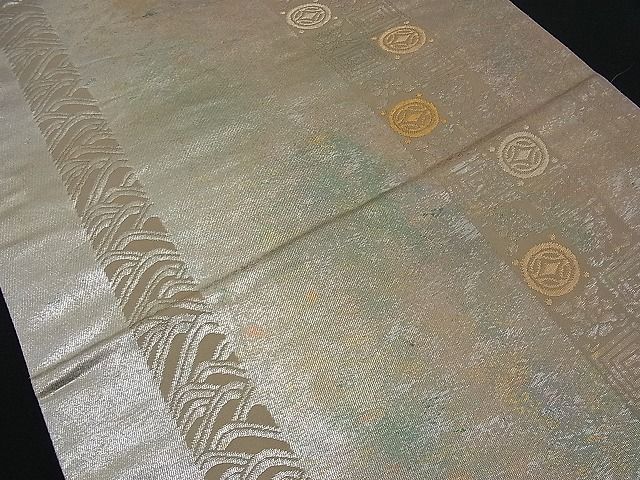 平和屋着物■六通柄袋帯 慶長漆宝箔 金銀糸 逸品 n-ck0761