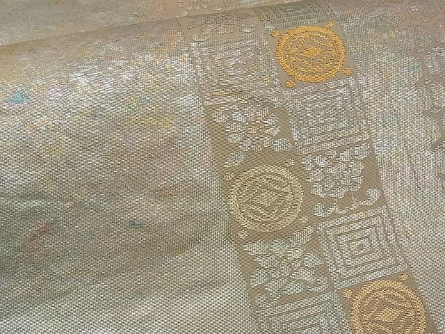 平和屋着物■六通柄袋帯 慶長漆宝箔 金銀糸 逸品 n-ck0761