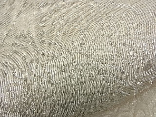 平和屋着物■六通柄袋帯 菱天井花文 銀糸 逸品 n-ck1037