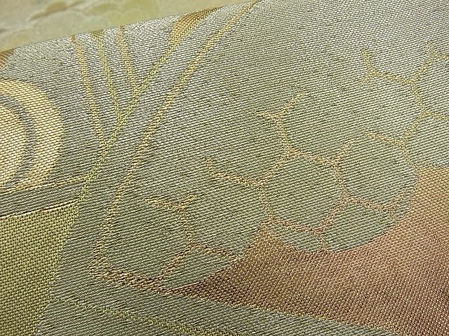 平和屋着物■六通柄袋帯 扇面花丸文 金銀糸 逸品 n-ck1043