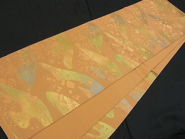 平和屋着物■六通柄袋帯 遠山箔散らし 金糸 逸品 n-ck1099