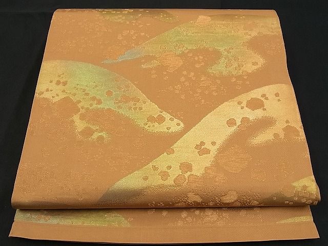 平和屋着物■六通柄袋帯 遠山箔散らし 金糸 逸品 n-ck1099