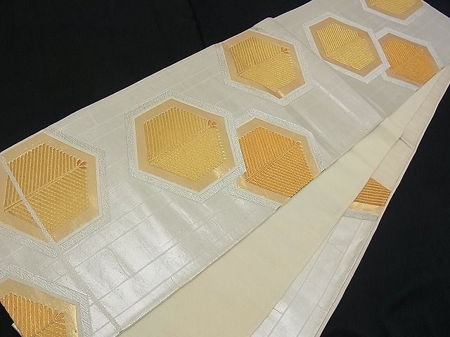 平和屋着物■六通柄袋帯 亀甲文 金銀糸 逸品 n-ck1108