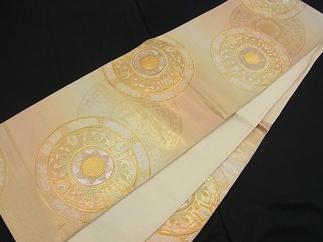 平和屋着物■六通柄袋帯 花丸文 金銀糸 逸品 n-ck1120
