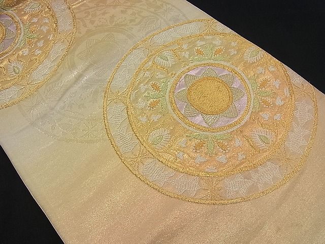 平和屋着物■六通柄袋帯 花丸文 金銀糸 逸品 n-ck1120