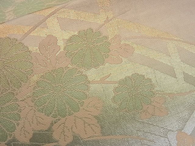平和屋着物■六通柄袋帯 渡橋菊花文 金銀糸 逸品 n-ck1122