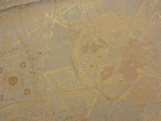 平和屋着物■六通柄袋帯 吉祥花鳥文 金糸 逸品 n-ck1209