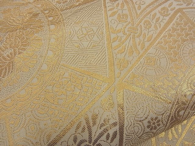 平和屋着物■六通柄袋帯 吉祥花鳥文 金糸 逸品 n-ck1209