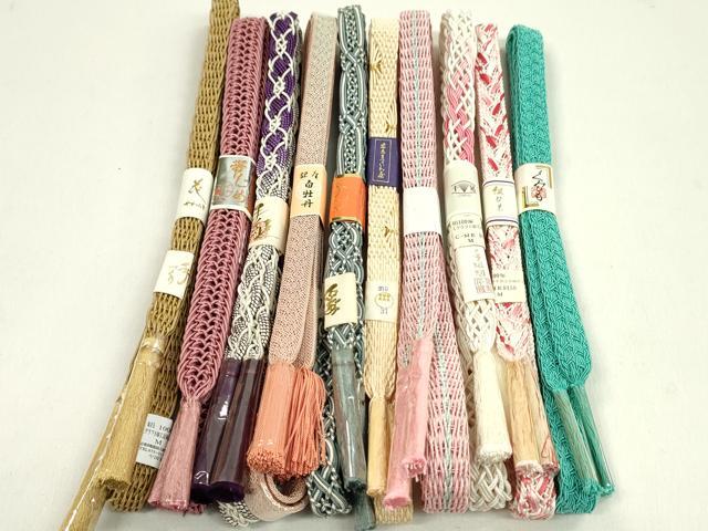 平和屋本店■夏物 和装小物 帯締め10本セット 逸品 未使用 CXAA0325s5